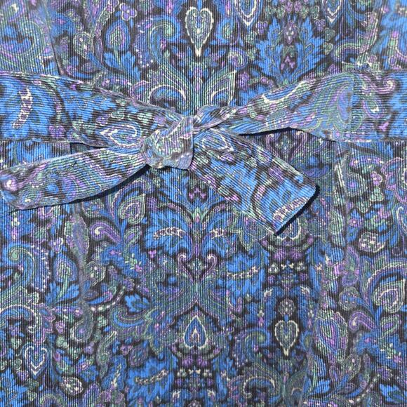 Laura Ashley Vintage 80s Corduroy Floral Jumpsuit Made in Ireland Rare Size L - Picture 9 of 11